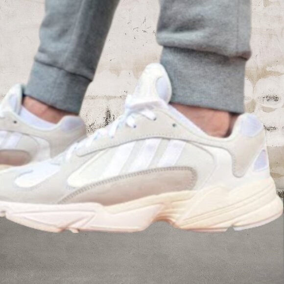 adidas Shoes - Adidas Originals Yung-1 Lifestyle Cloud White Sneakers Men's Size 7 Women's 8.5